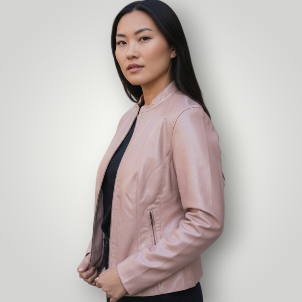 Preston & York Pink Leather Jacket